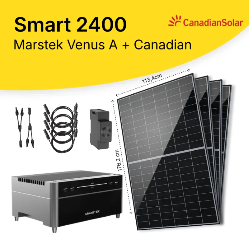 Solar kit Automated 2400 (Marstek Venus + Canadian Solar)