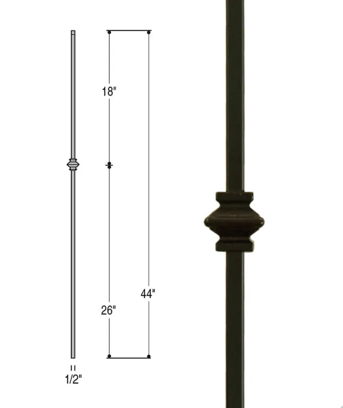 Sole Knuckle Iron Baluster : 2556
