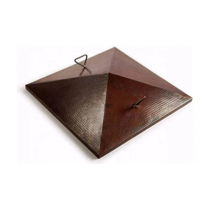 Square Lid Hammered Red metal HPC