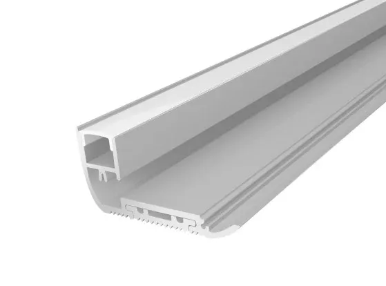 Stair Nosing Profile 65mm Silver Finish & Semi Glass-like Cover