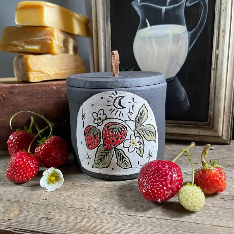 Strawberry Lidded Jar No. 1