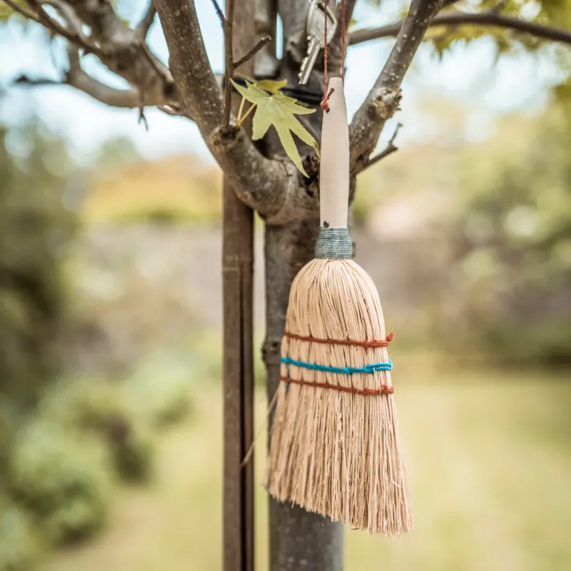 Stud Finder Miniature Rice Straw Hand Brush Beechwood Handle