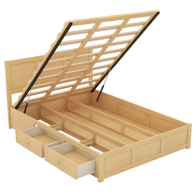 Stud Finder Platform Bed Underneath Storage And 2 Drawers