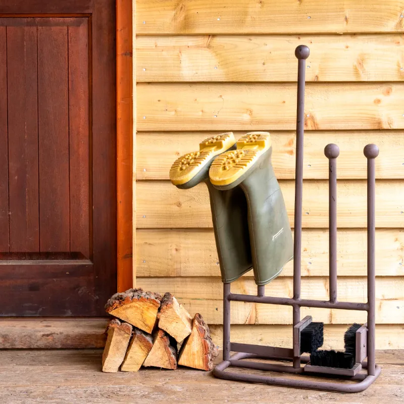Stud Finder Welly Boot Rack Scraper and Brush