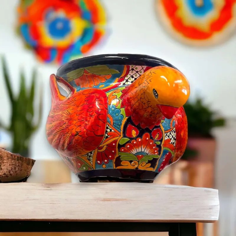 Talavera Pigeon Planter | Colorful Artisan Mexican Pottery