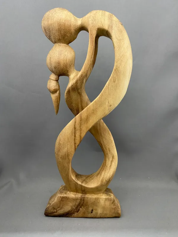 Teakwood Couple from Bali Brushed Nickel