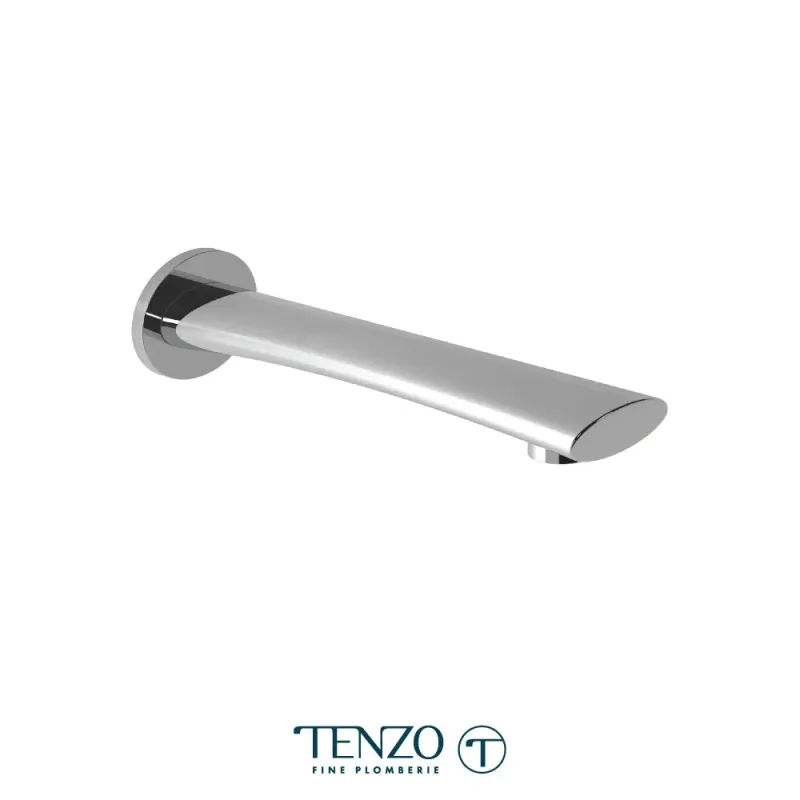 Tenzo Wall mount spout 22cm [8-1/2in] warm alloy chrome