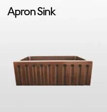 Terra cotta Apron Farmhouse Sink Storage Case