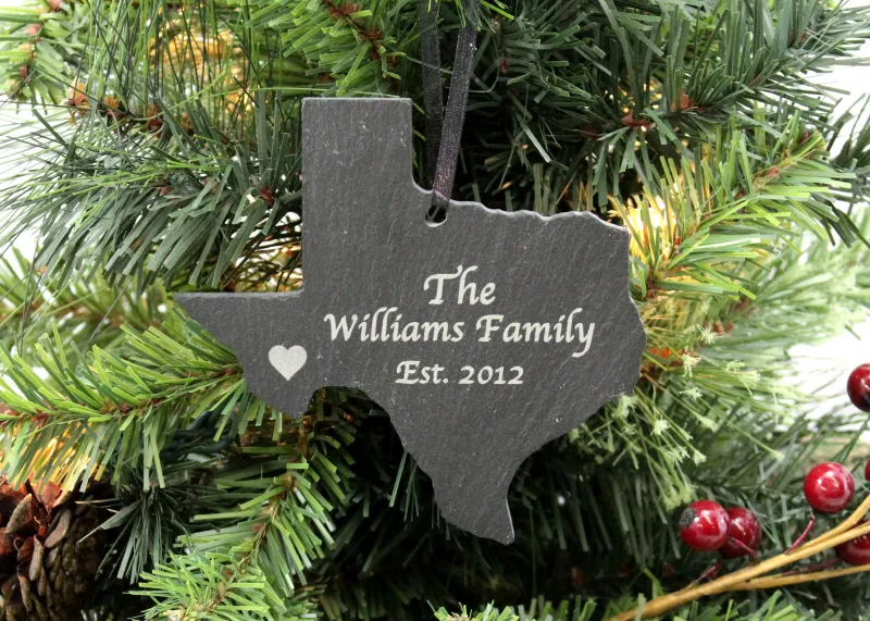 Texas Slate Christmas Ornament DIY Projects