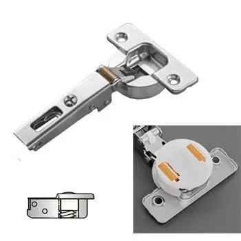3/4" or Thorough Overlay Soft Close Hinge & Base Plate - 105° Opening - U or T Bore Type - C 176 AE9 + BAU 3R 19