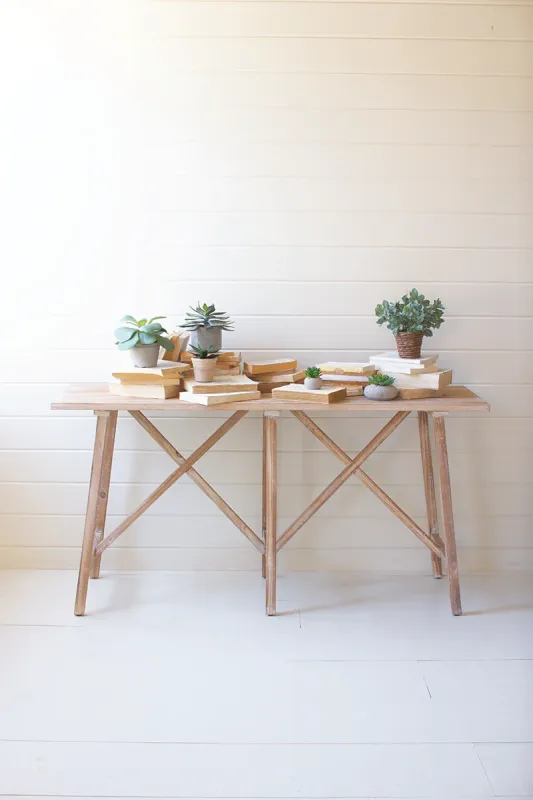 Timber console table