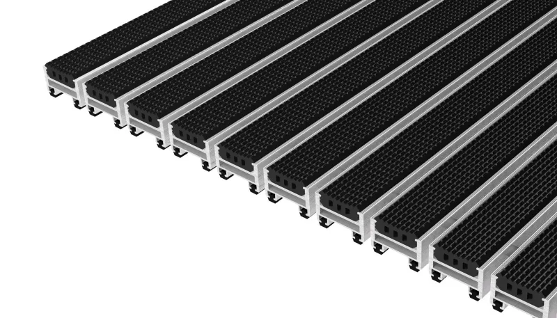Top Clean Stabil Aluminum Entrance Matting - 22mm Grooved Tpr