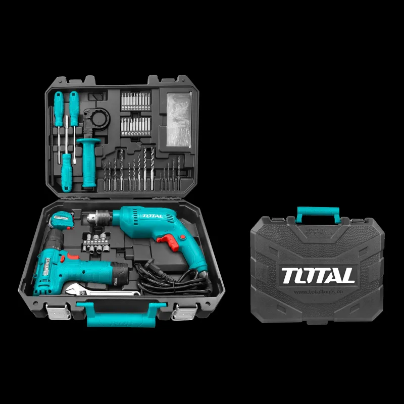 Total Tools Set 119PC Wireless Drill Impact Drill Combo