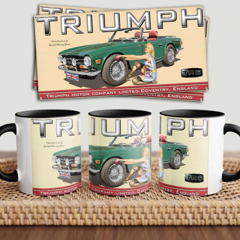 Triumph TR6 "Two Tone" Vintage Stoneware Mug