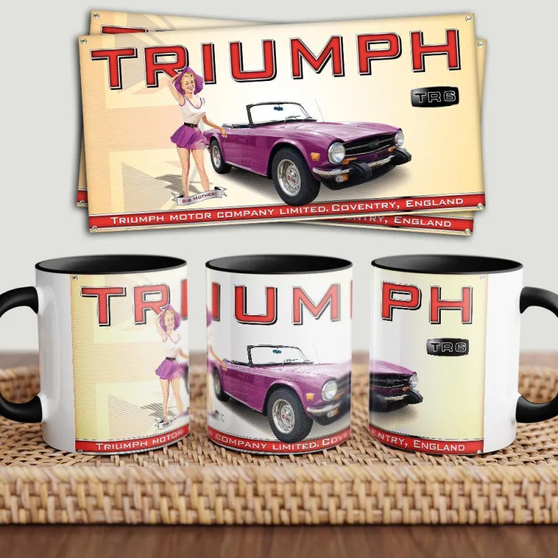 Triumph TR6 "Two Tone" Vintage Stoneware Mug