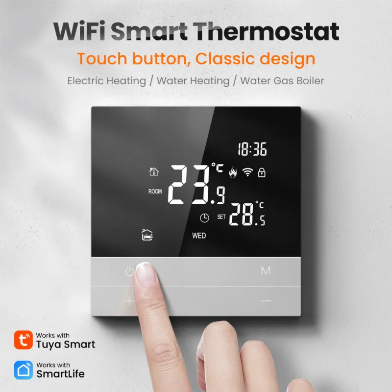 Tuya Smart Wi-Fi Thermostat Operates Alexa Google Home