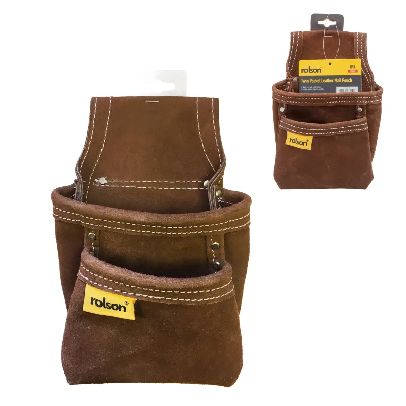 Twin Pocket Leather Nail Pouch Work Light