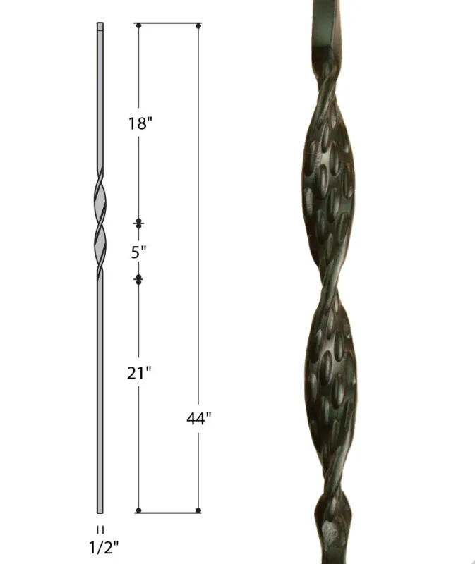 Unitary Ribbon Iron Baluster : 2560