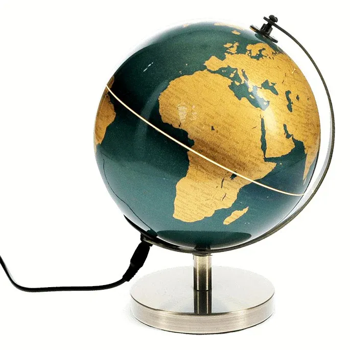 USB World Globe Light 14.2 cm Blue and Aurum DIY Projects