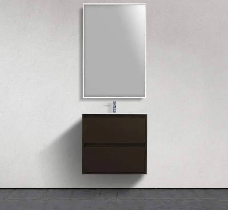 Veneto 24" Wall-Mounted Wood Veneer Vanity Sturdy Surface Basin