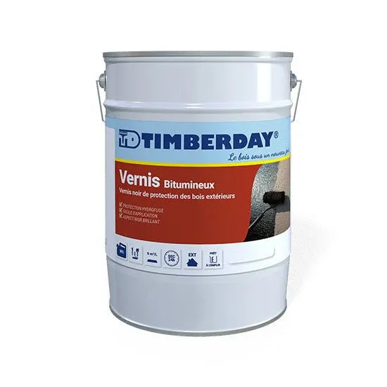 Vernis bitumineux Hydro Boite 1 Litre Timberday Vibration Reduction