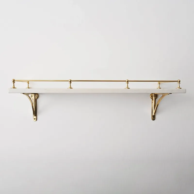 Victorian Gallery Shelf Rail | Polished Warm alloy