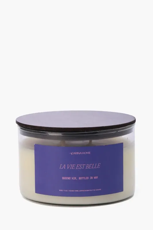 La Vie Est Belle Candle Jar (11oz) Brushed Nickel