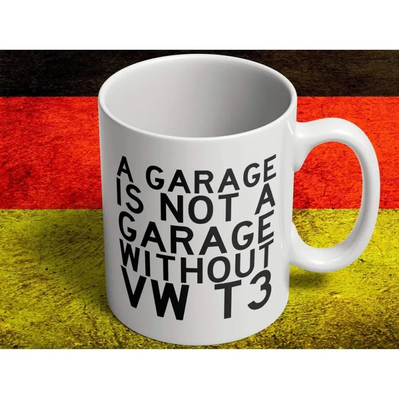 Volkswagen VW T3 Garage Is Not Garage Without VW T3 Stoneware Mug