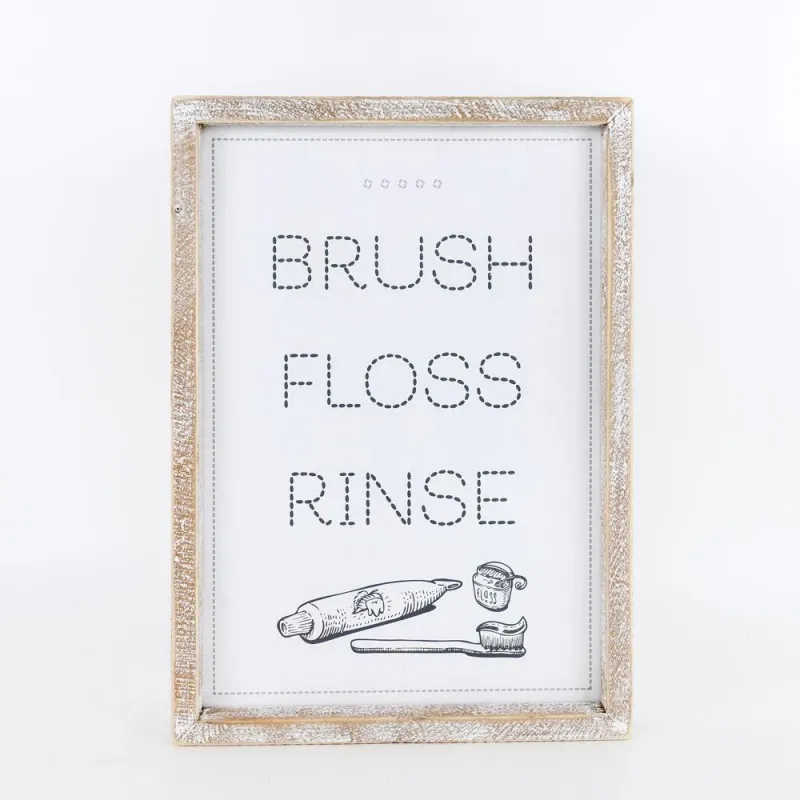 WASH/BRUSH, convertible framed sign