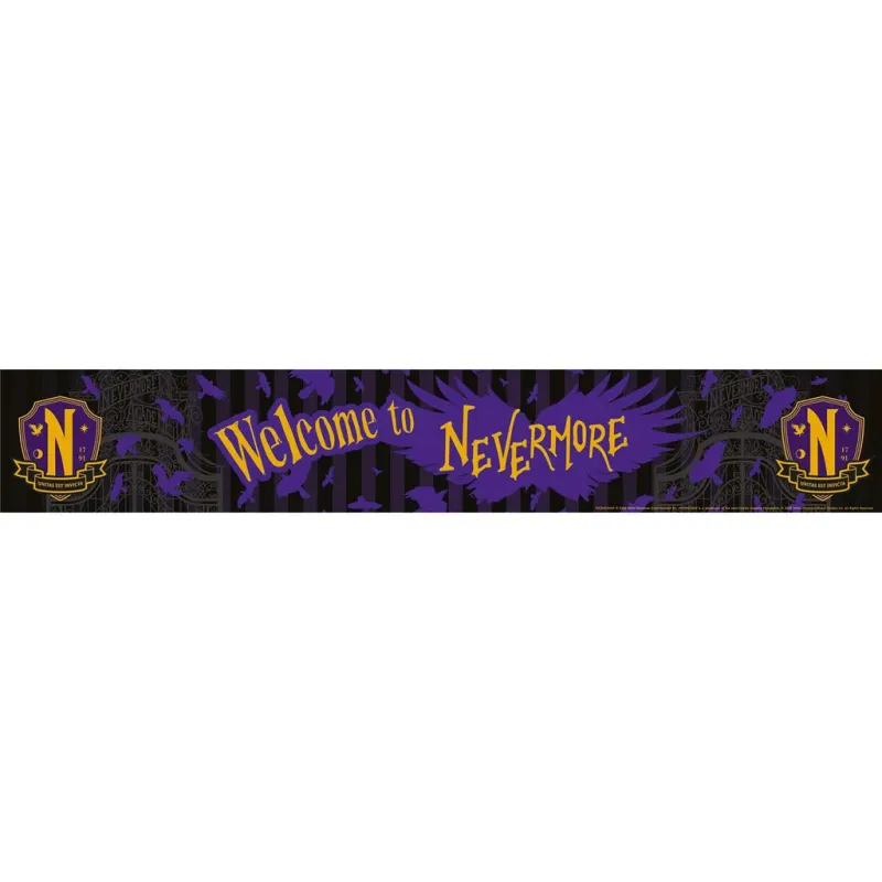Wednesday (Welcome To Nevermore) 80 X 13Cm Hardwood Street Sign