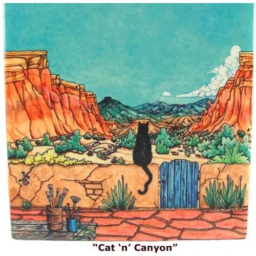 Whimsical Tiles: Cat 'n' Canyon Tile Home & Workshop
