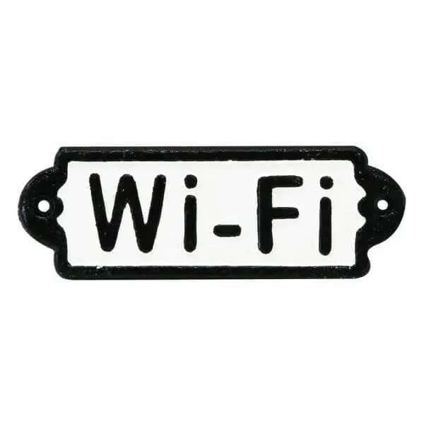 Wi-Fi Cast Iron Sign - 20V