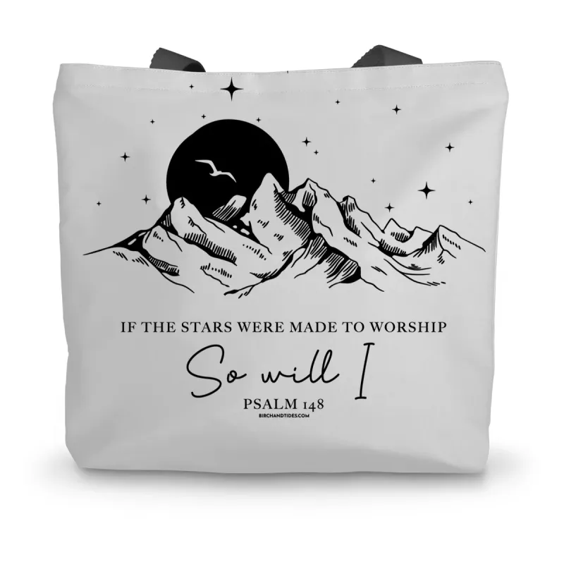 So Will I Jet-black Canvas Tote Bag