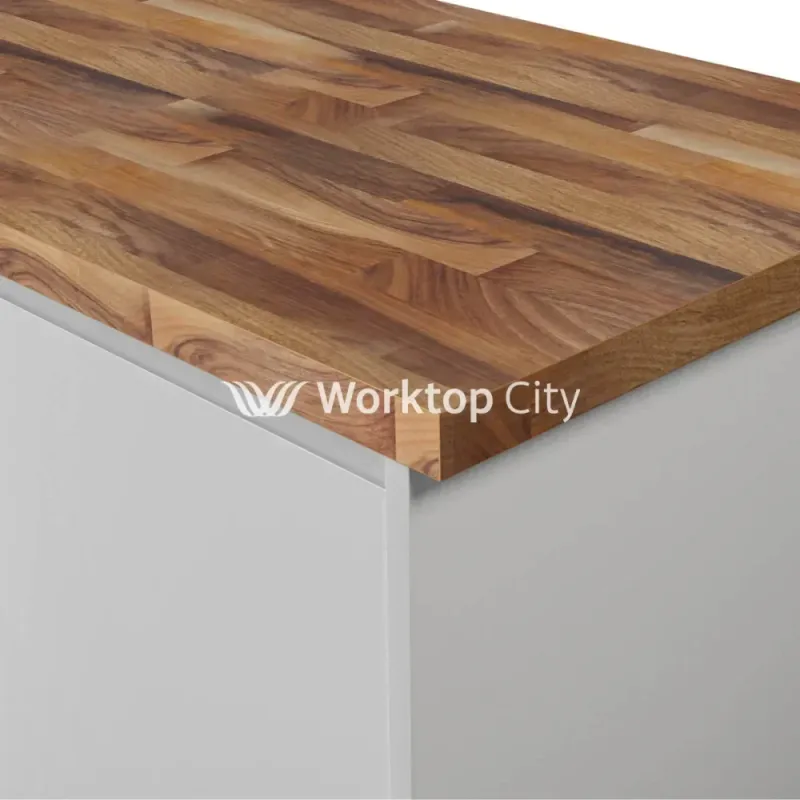 WTC Elegance Solid Walnut Natural Wood Kitchen Worktops 27mm (T)