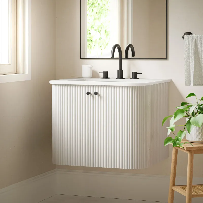 Zia 24" Wall-Mount Bathroom Vanity Marble Sink Modway EEI-7162