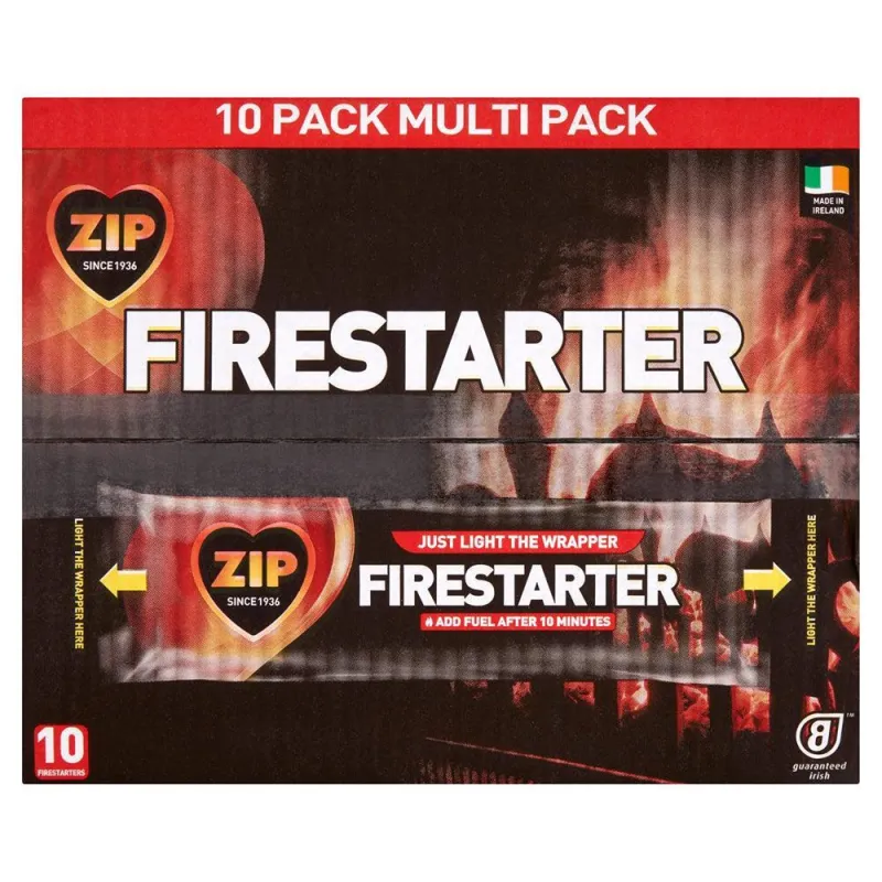 Zip Firestarter Firelogs | Pack 10