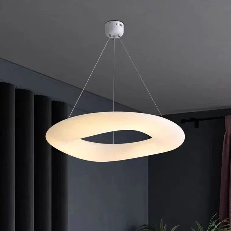 Afralia™ Cloud LED Pendant Airy Home Office Decor - Creative Circular Hanging Lamp
