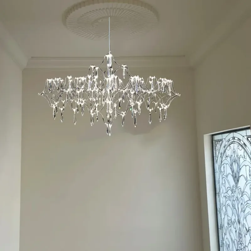 Afralia™ Crystal Chandelier Pendant Buoyant Home Decor Lighting