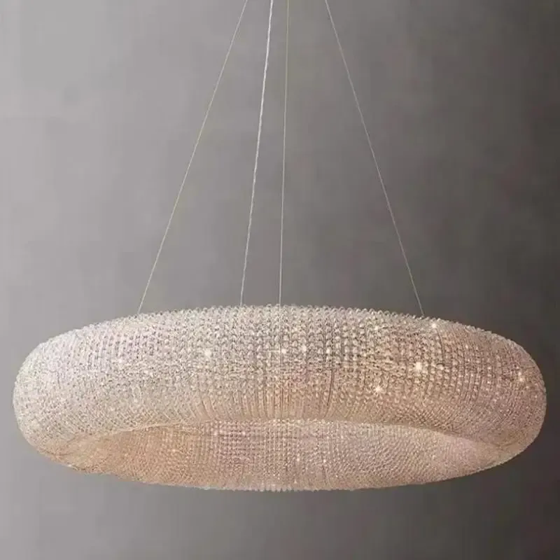 Afralia™ Crystal Premium Pendant Light: Elegant E14 LED Fixture Living Room Decor
