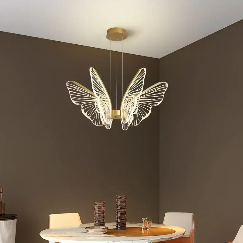 Afralia™ LED Butterfly Ceiling Chandelier - Exclusive Pendant Light Bedroom, Living & Dining Room