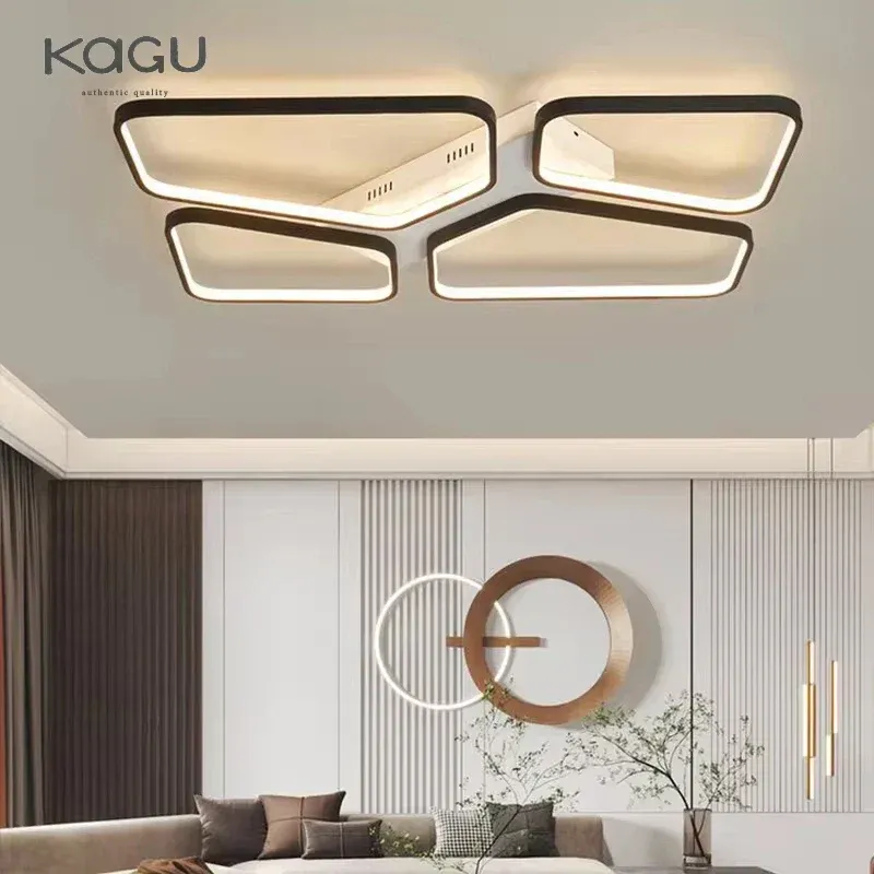 Afralia™ LED Ceiling Lights: Modern, Voguish, Minimalist Black Living Room and Restaurant