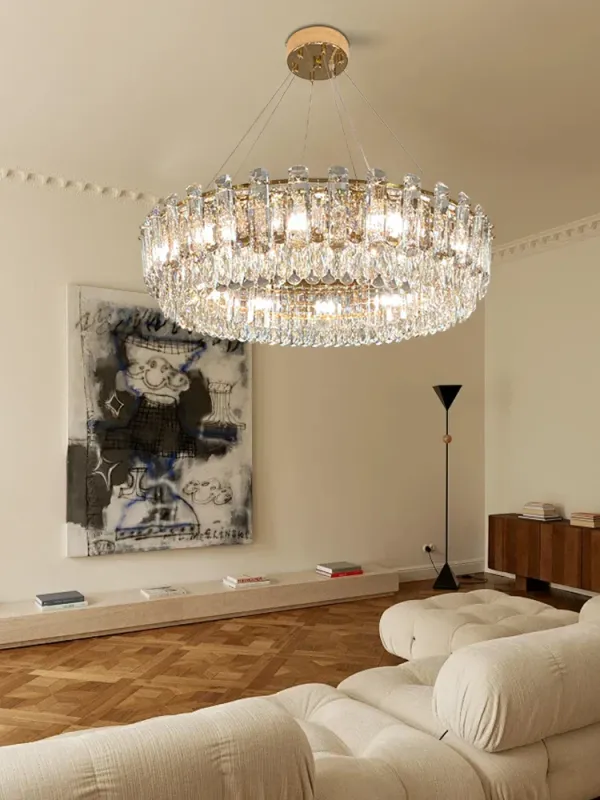 Afralia™ Nordic Crystal LED Dimmable Ceiling Pendant Lights Opulent Home Decor