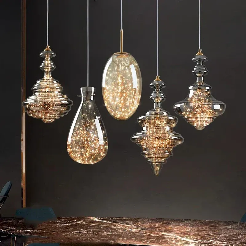 Afralia™ Present-day LED Pendant Chandeliers Living & Dining Room Lighting