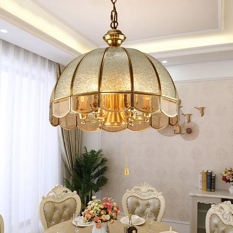 Afralia™ Vintage Warm-toned Chandelier: European Style Pendant Lighting Fixture Dining, Bedroom, Hallway
