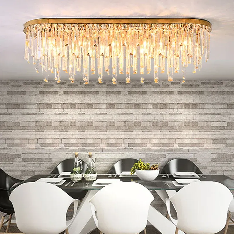 Flush Mount Ceiling Light Afralia™ Gilded Crystal Ceiling Lights - Luxury LED Fixture Elegant Home Decor