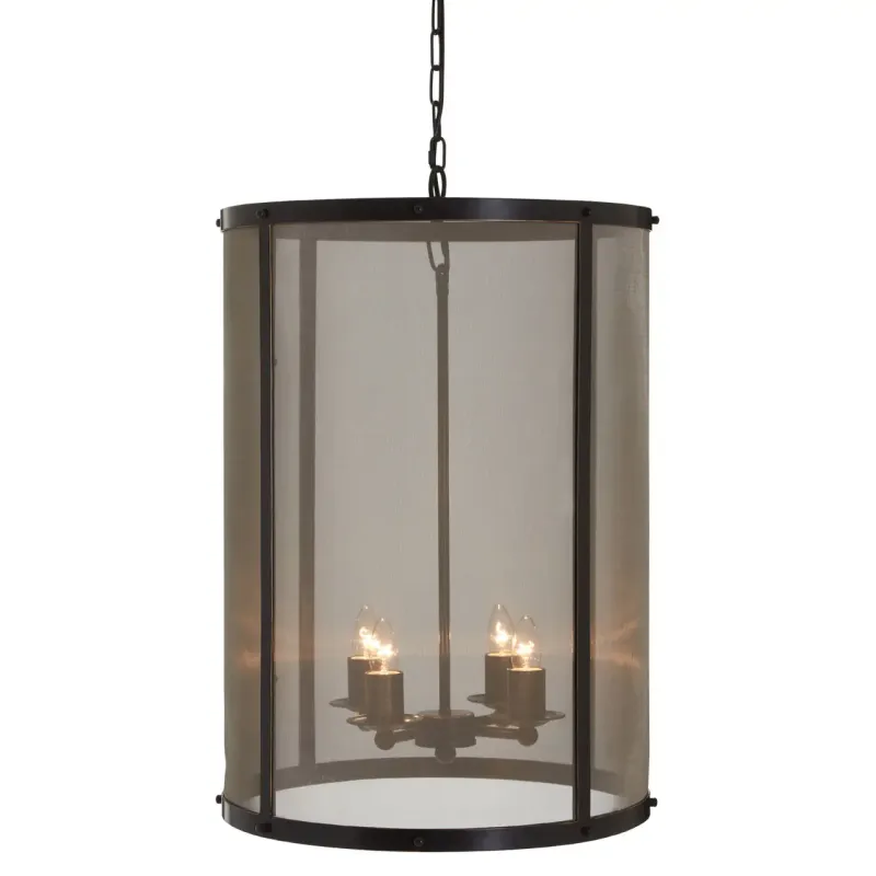Hampstead Black Finish Sizable Pendant Light Hints Gold