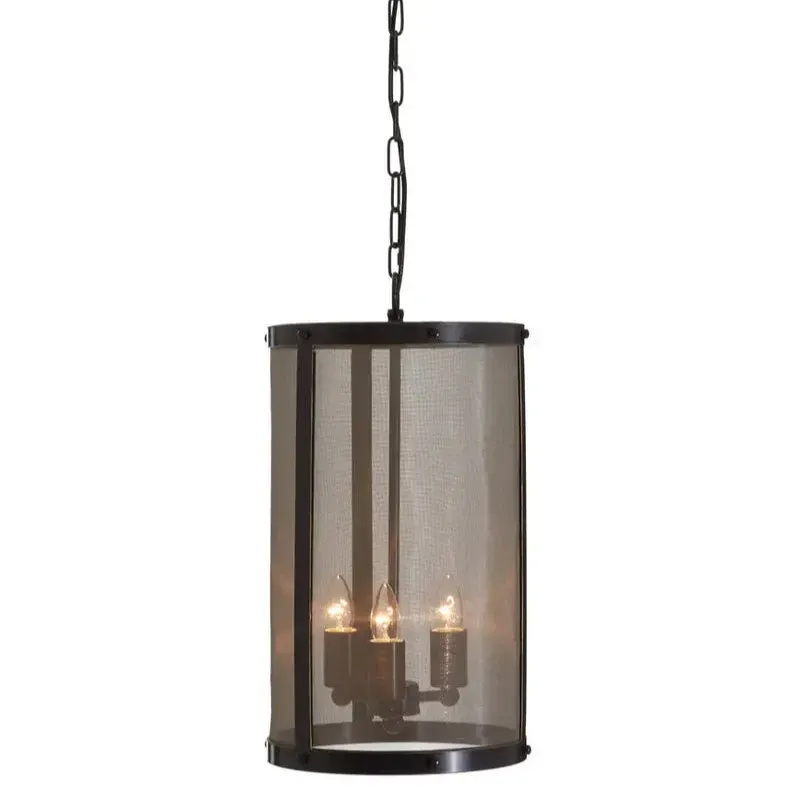 Hampstead Black Finish Small Pendant Airy Hints Gold