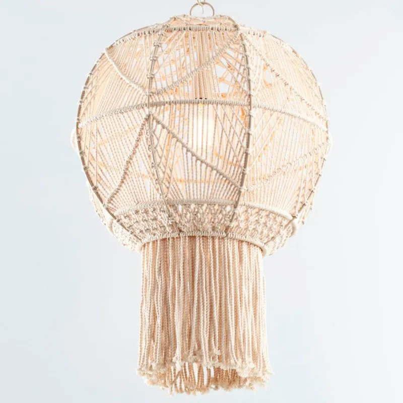 Round macrame pendant airy