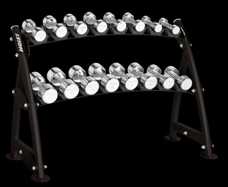 Freestanding Workbench Hoist Fitness 2-Tier Horizontal Beauty Bell Rack