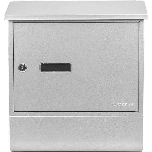 Barska CB13698 Contemporary Wall Attach Mailbox Newspaper Bucket